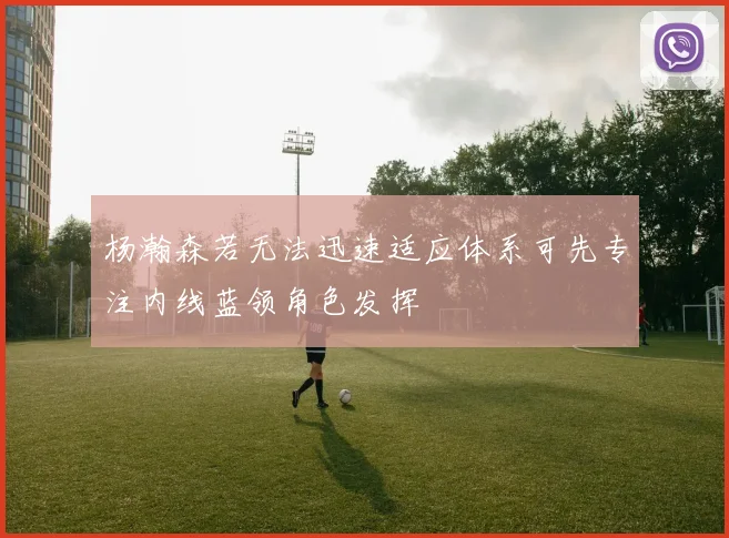 杨瀚森若无法迅速适应体系可先专注内线蓝领角色发挥